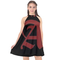 The Scarlet Letter Halter Neckline Chiffon Dress  by Valentinaart