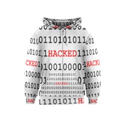 Binary Black Cyber Data Digits Kids  Zipper Hoodie by Nexatart