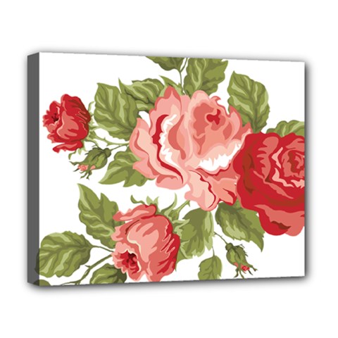 Flower Rose Pink Red Romantic Deluxe Canvas 20  X 16   by Nexatart