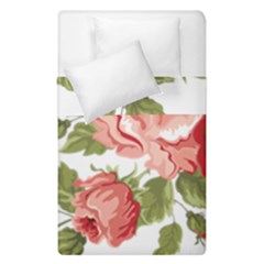 Flower Rose Pink Red Romantic Duvet Cover Double Side (single Size) by Nexatart