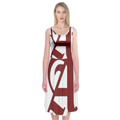 The Scarlet Letter Midi Sleeveless Dress by Valentinaart