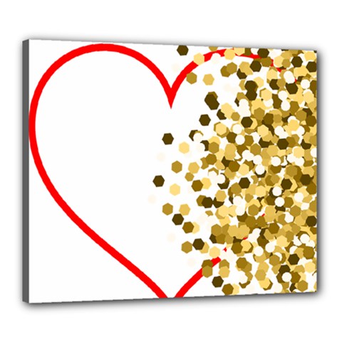 Heart Transparent Background Love Canvas 24  X 20  by Nexatart