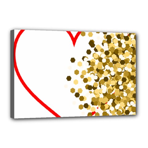 Heart Transparent Background Love Canvas 18  X 12  by Nexatart