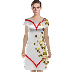 Heart Transparent Background Love Cap Sleeve Nightdress by Nexatart