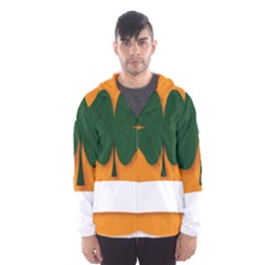 St Patricks Day Ireland Clover Hooded Wind Breaker (men)