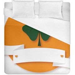 St Patricks Day Ireland Clover Duvet Cover (king Size)