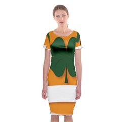 St Patricks Day Ireland Clover Classic Short Sleeve Midi Dress by Nexatart