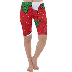 Strawberry Holidays Fragaria Vesca Cropped Leggings  by Nexatart