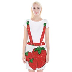 Strawberry Holidays Fragaria Vesca Braces Suspender Skirt by Nexatart