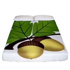 Acorn Hazelnuts Nature Forest Fitted Sheet (california King Size) by Nexatart