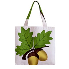 Acorn Hazelnuts Nature Forest Zipper Grocery Tote Bag by Nexatart