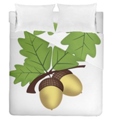 Acorn Hazelnuts Nature Forest Duvet Cover Double Side (queen Size) by Nexatart