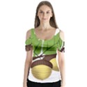 Acorn Hazelnuts Nature Forest Butterfly Sleeve Cutout Tee  View1