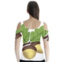 Acorn Hazelnuts Nature Forest Butterfly Sleeve Cutout Tee  View2