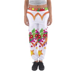 Heart Flowers Sign Women s Jogger Sweatpants by Nexatart