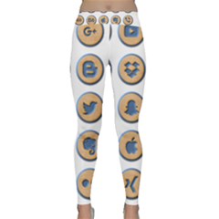 Social Media Icon Icons Social Classic Yoga Leggings by Nexatart