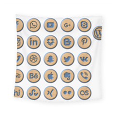 Social Media Icon Icons Social Square Tapestry (small) by Nexatart