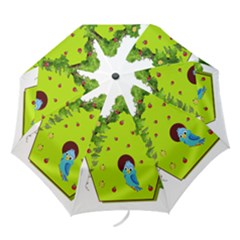 Bluebird Bird Birdhouse Avian Folding Umbrellas by Nexatart