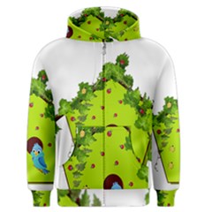 Bluebird Bird Birdhouse Avian Men s Zipper Hoodie by Nexatart