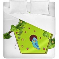 Bluebird Bird Birdhouse Avian Duvet Cover Double Side (king Size) by Nexatart