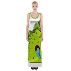 Bluebird Bird Birdhouse Avian Maxi Thigh Split Dress by Nexatart