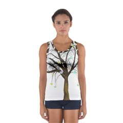 Tree Fantasy Magic Hearts Flowers Women s Sport Tank Top  by Nexatart