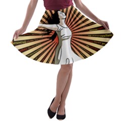 Woman Power Glory Affirmation A-line Skater Skirt by Nexatart