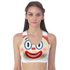 Clown Funny Make Up Whatsapp Sports Bra by Nexatart