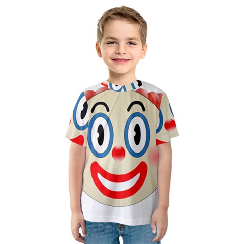 Clown Funny Make Up Whatsapp Kids  Sport Mesh Tee by Nexatart