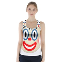 Clown Funny Make Up Whatsapp Racer Back Sports Top by Nexatart