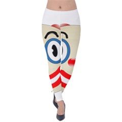 Clown Funny Make Up Whatsapp Velvet Leggings