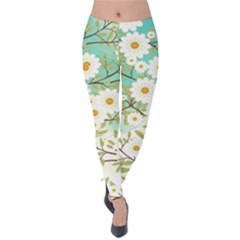 Springtime Scene Velvet Leggings by linceazul