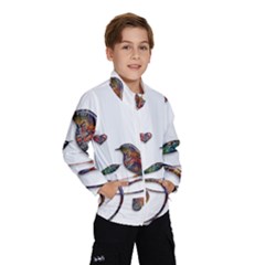 Birds Abstract Exotic Colorful Wind Breaker (kids) by Nexatart