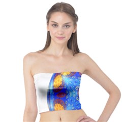 Easter Eggs Egg Blue Yellow Tube Top by Nexatart