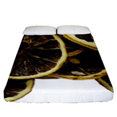 Lemon Dried Fruit Orange Isolated Fitted Sheet (queen Size) by Nexatart