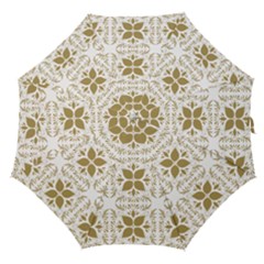 Pattern Gold Floral Texture Design Straight Umbrellas by Nexatart