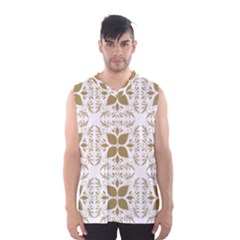 Pattern Gold Floral Texture Design Men s Basketball Tank Top by Nexatart