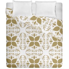 Pattern Gold Floral Texture Design Duvet Cover Double Side (california King Size) by Nexatart