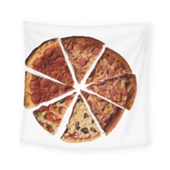 Food Fast Pizza Fast Food Square Tapestry (small) by Nexatart