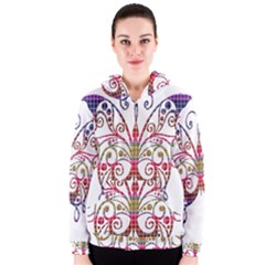 Butterfly Nature Abstract Beautiful Women s Zipper Hoodie by Nexatart