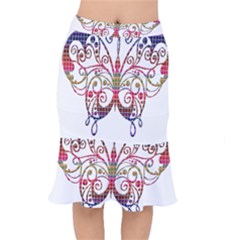 Butterfly Nature Abstract Beautiful Mermaid Skirt