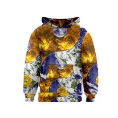 Design Yin Yang Balance Sun Earth Kids  Pullover Hoodie by Nexatart