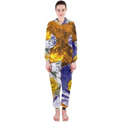 Design Yin Yang Balance Sun Earth Hooded Jumpsuit (ladies)  by Nexatart