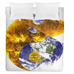 Design Yin Yang Balance Sun Earth Duvet Cover Double Side (queen Size) by Nexatart