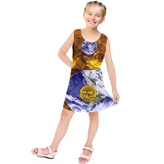 Design Yin Yang Balance Sun Earth Kids  Tunic Dress by Nexatart