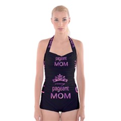 Crazy Pageant Mom Boyleg Halter Swimsuit  by Valentinaart