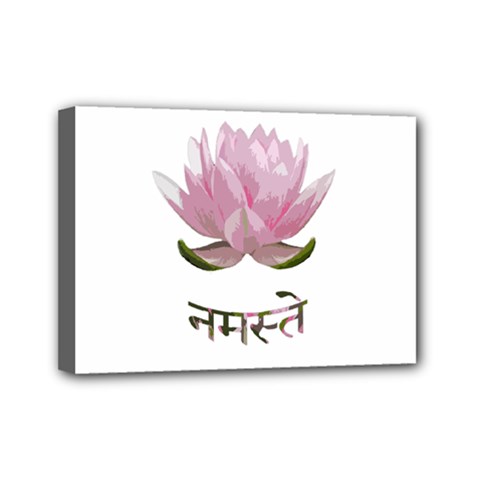 Namaste - Lotus Mini Canvas 7  X 5  by Valentinaart