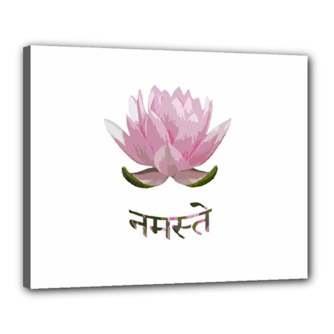 Namaste - Lotus Canvas 20  X 16  by Valentinaart