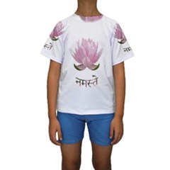 Namaste - Lotus Kids  Short Sleeve Swimwear by Valentinaart