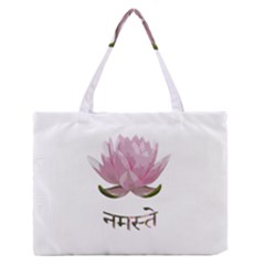 Namaste - Lotus Medium Zipper Tote Bag by Valentinaart